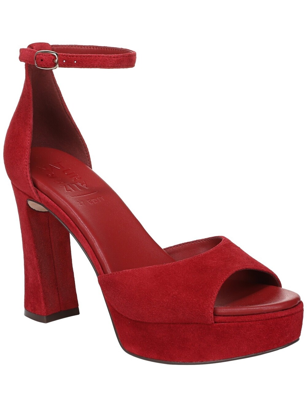 27 EDIT Naturalizer Womens Shoes Delphie St Hearts Flame Red Suede 7W